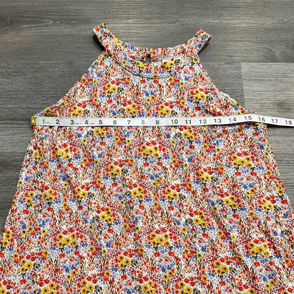 LOFT Outlet Multicolor Floral Jersey Swing Tank Mini Dress - Picture 5 of 7